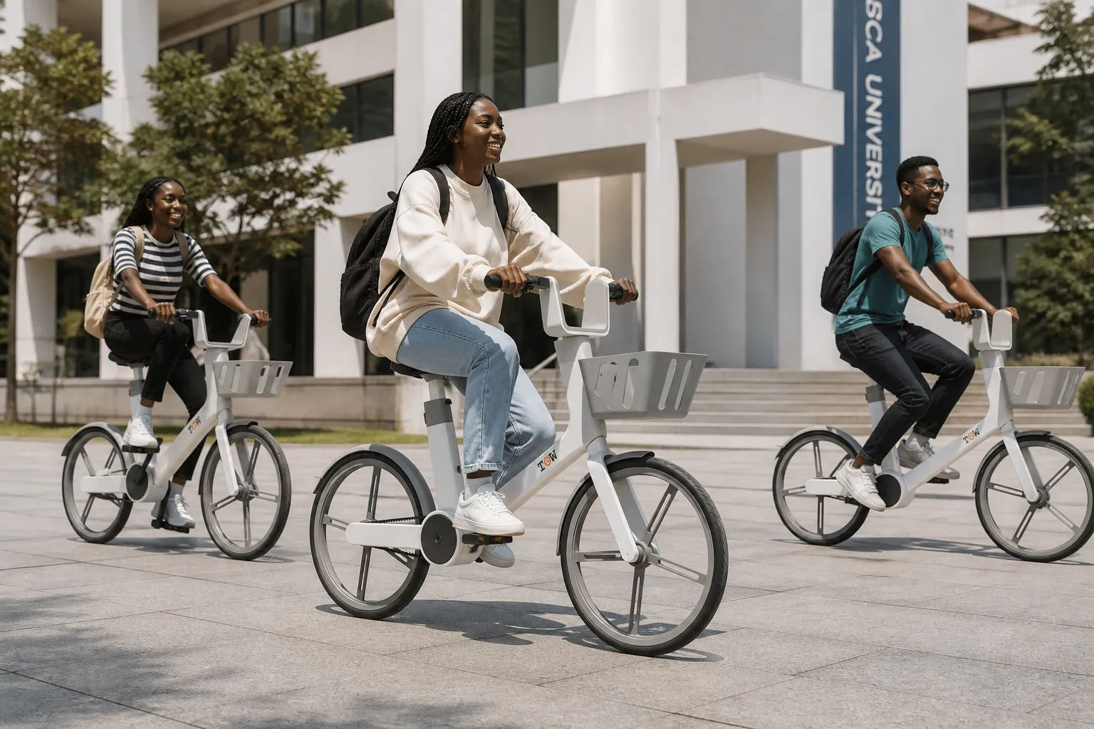 TOW Campus Bike in use